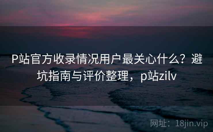 P站官方收录情况用户最关心什么？避坑指南与评价整理，p站zilv