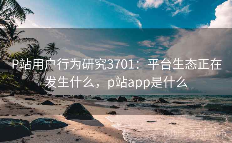 P站用户行为研究3701：平台生态正在发生什么，p站app是什么