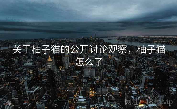 关于柚子猫的公开讨论观察，柚子猫怎么了